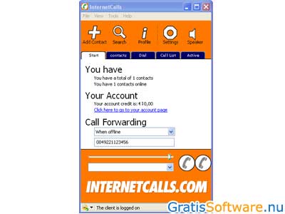 Internetcalls screenshot