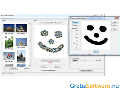 Shape Collage fotocollage software screenshot