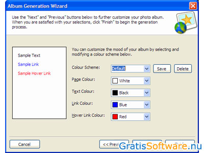 Web Album Generator fotoalbum software screenshot