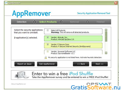 AppRemover screenshot