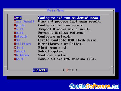 AVG Rescue CD screenshot