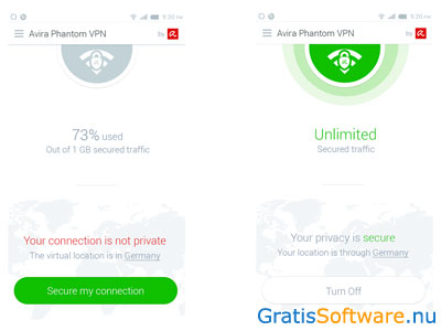 Avira Phantom VPN screenshot