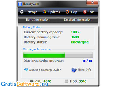 BatteryCare screenshot