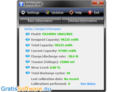 BatteryCare screenshot