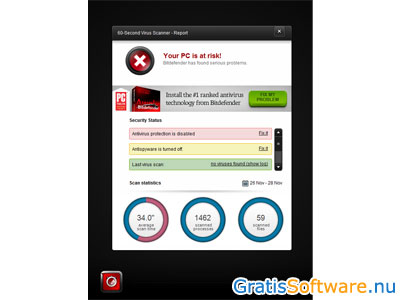 Bitdefender 60-Second Virus Scanner screenshot
