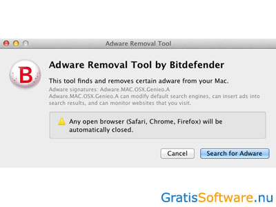 Bitdefender Adware Removal Tool screenshot