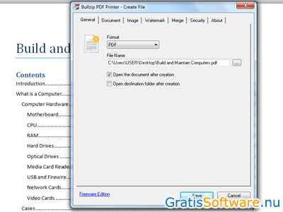 Bullzip PDF Printer screenshot