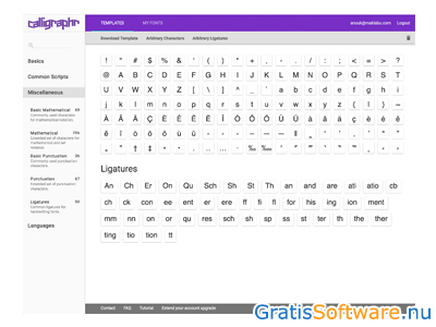 Calligraphr lettertype maken software screenshot
