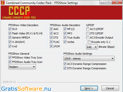 CCCP Combined Community Codec Pack screenshot