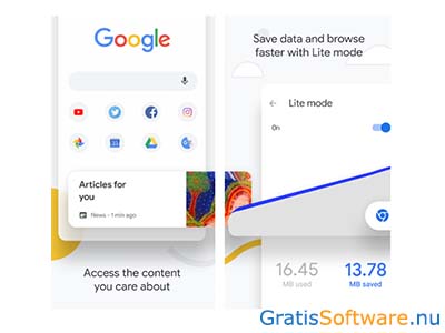 Chrome voor mobiel screenshot
