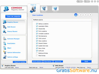 Comodo System Cleaner screenshot
