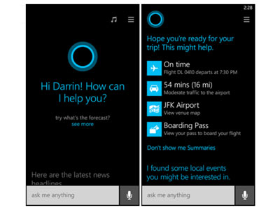 Cortana screenshot