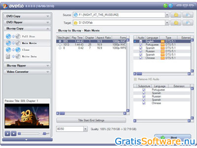 DVDFab HD Decrypter screenshot
