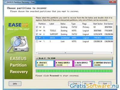 EaseUS Partition Recovery screenshot
