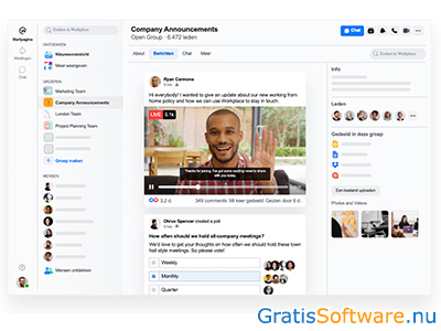 Facebook Workplace screenshot