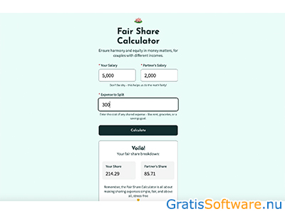Fair Share Calculator screenshot