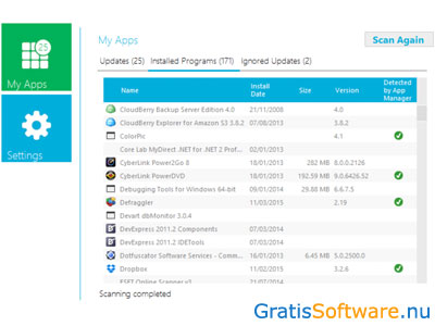 FileHippo.com App Manager screenshot
