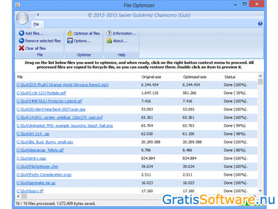 FileOptimizer screenshot