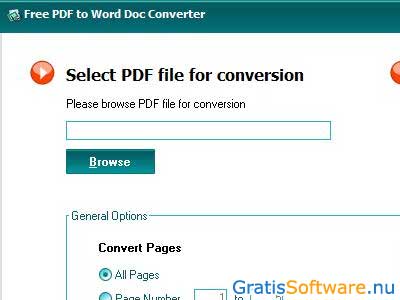 Free PDF to Word Doc Converter screenshot