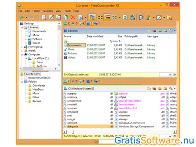 FreeCommander windows bestandsbeheer software screenshot