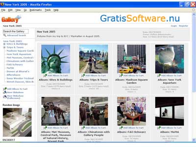 Gallery fotoalbum software screenshot