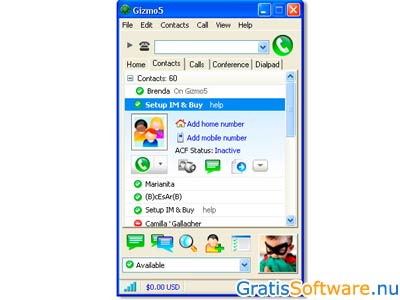 Gizmo5 screenshot