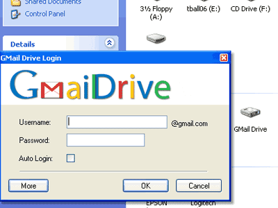 GMail Drive screenshot