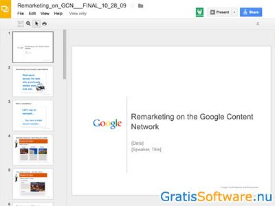 Google Presentaties screenshot