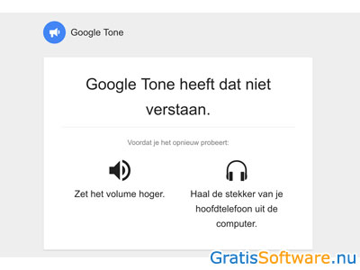 Google Tone screenshot