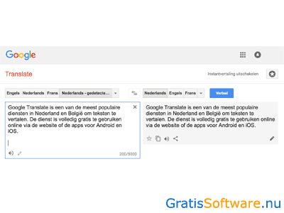Google Vertalen screenshot