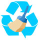 HDCleaner computer cleaner logo