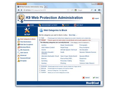 K9 Web Protection screenshot
