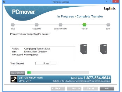 Laplink PCmover Express screenshot
