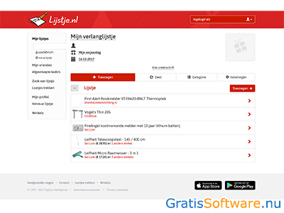 Lijstje.nl screenshot
