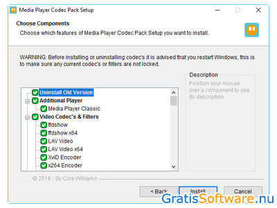 Media Player Codec Pack screenshot