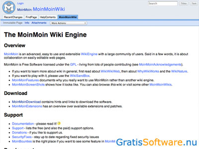 MoinMoin screenshot