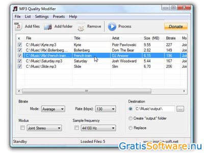 MP3 Quality Modifier screenshot