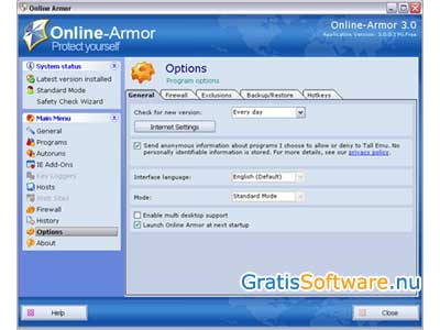 Online Armor Free screenshot
