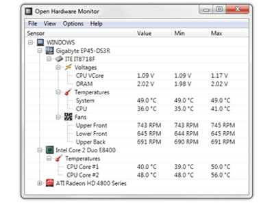 Open Hardware Monitor screenshot