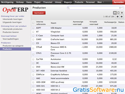 OpenERP screenshot