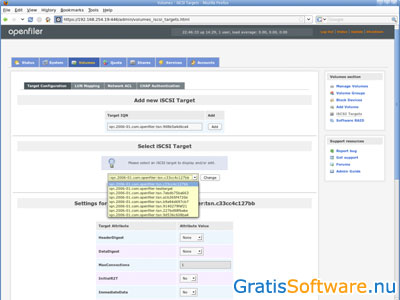 Openfiler nas server software screenshot
