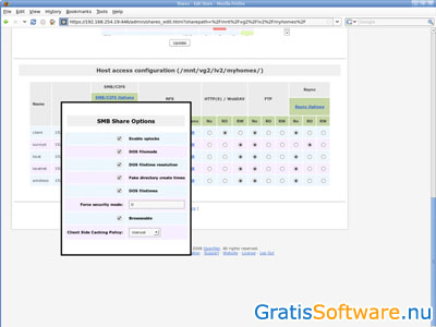 Openfiler nas server software screenshot