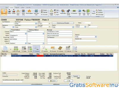 osFinancials boekhoudsoftware screenshot