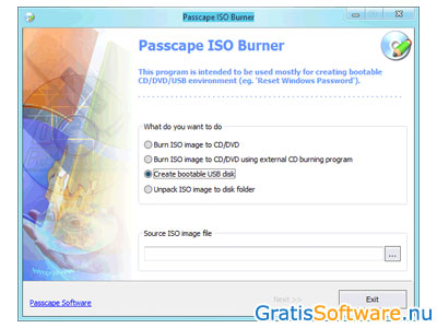 Passcape ISO Burner screenshot