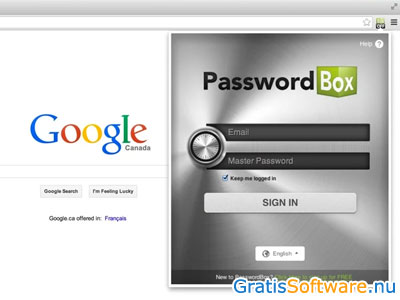 PasswordBox screenshot