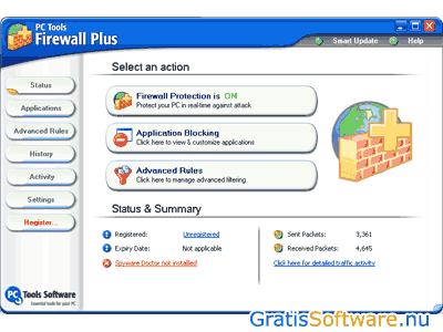 PC Tools Firewall screenshot