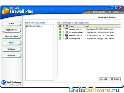 PC Tools Firewall screenshot