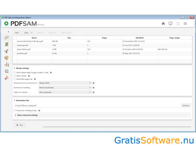 PDF Split and Merge screenshot