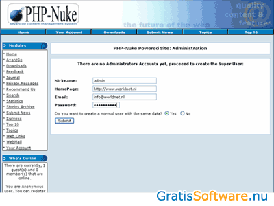 PHP-Nuke screenshot