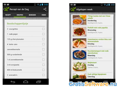 Recept van de Dag app screenshot